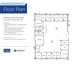 32980 Alvarado Niles Rd, Union City, CA à louer Plan d’étage- Image 1 de 1