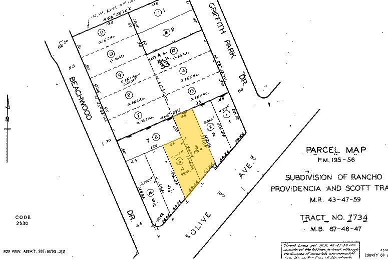 1411 W Olive Ave, Burbank, CA for sale Plat Map- Image 1 of 1