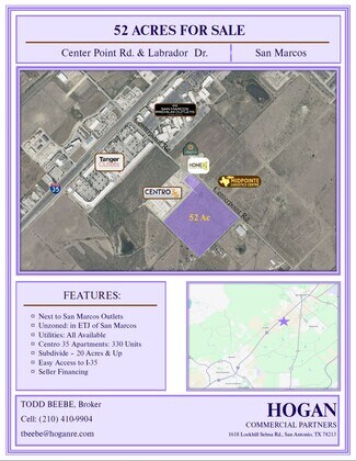 Plus de détails pour Center Point Rd, San Marcos, TX - Terrain à vendre