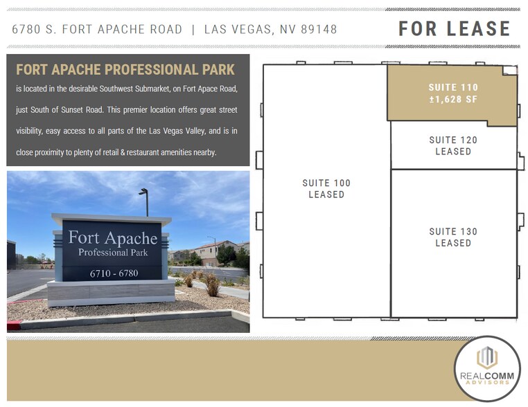 6780 Fort Apache Rd, Las Vegas, NV à louer - Plan de site - Image 2 de 9