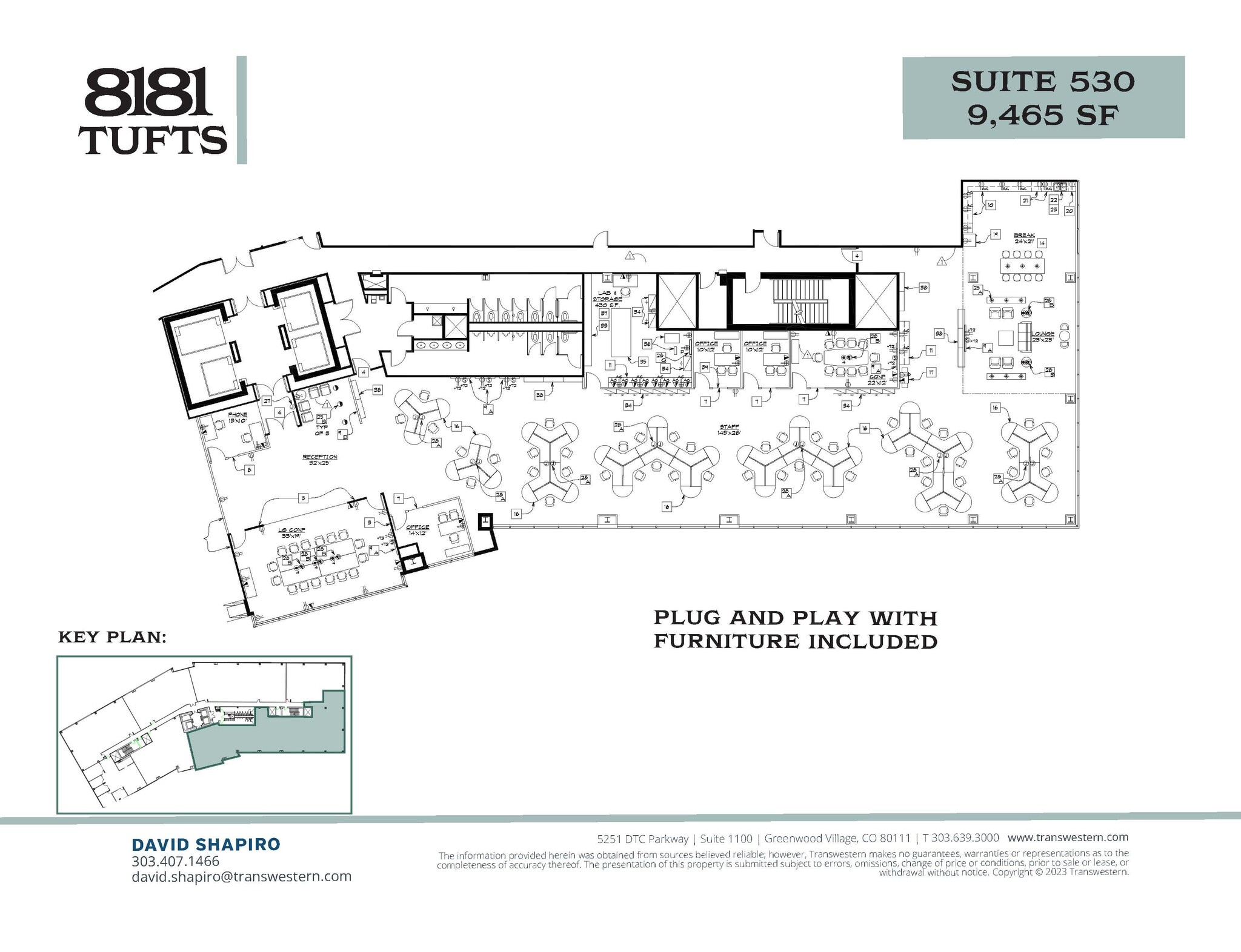 8181 E Tufts Ave, Denver, CO à louer Plan d’étage- Image 1 de 4