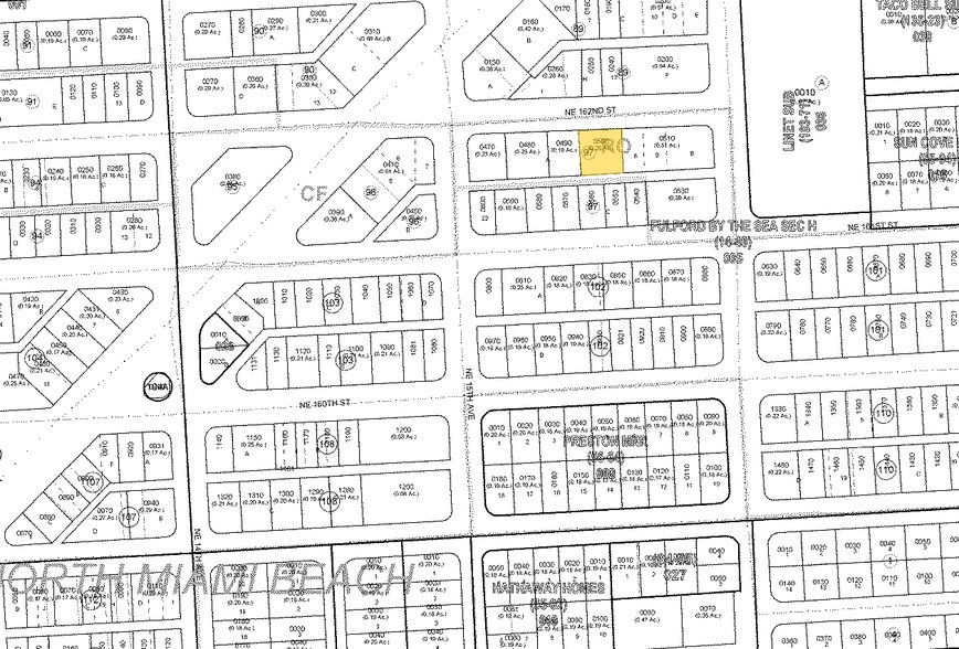 1558 NE 162nd St, North Miami Beach, FL à vendre - Plan cadastral - Image 1 de 1