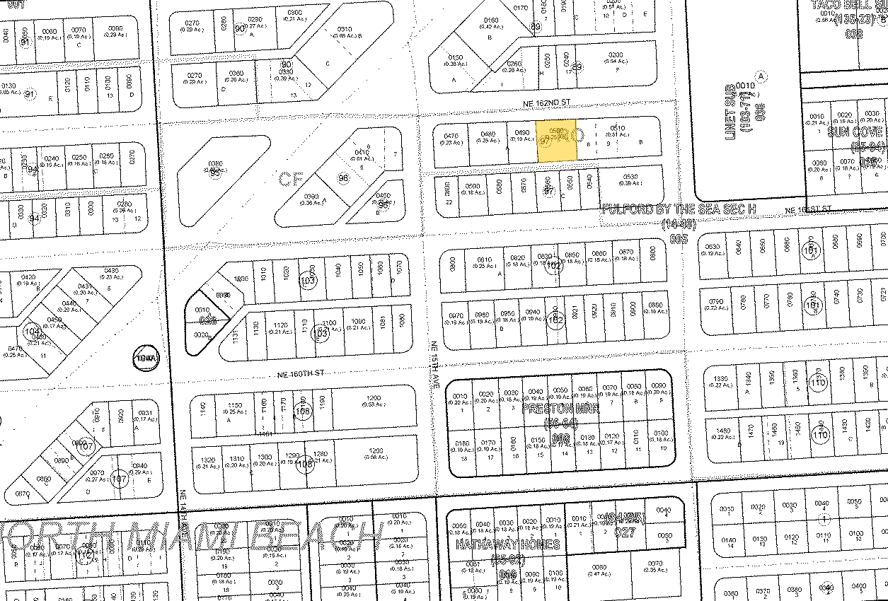 1558 NE 162nd St, North Miami Beach, FL à vendre Plan cadastral- Image 1 de 1