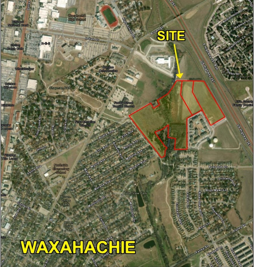 US 287 byp, Waxahachie, TX for sale Aerial- Image 1 of 2