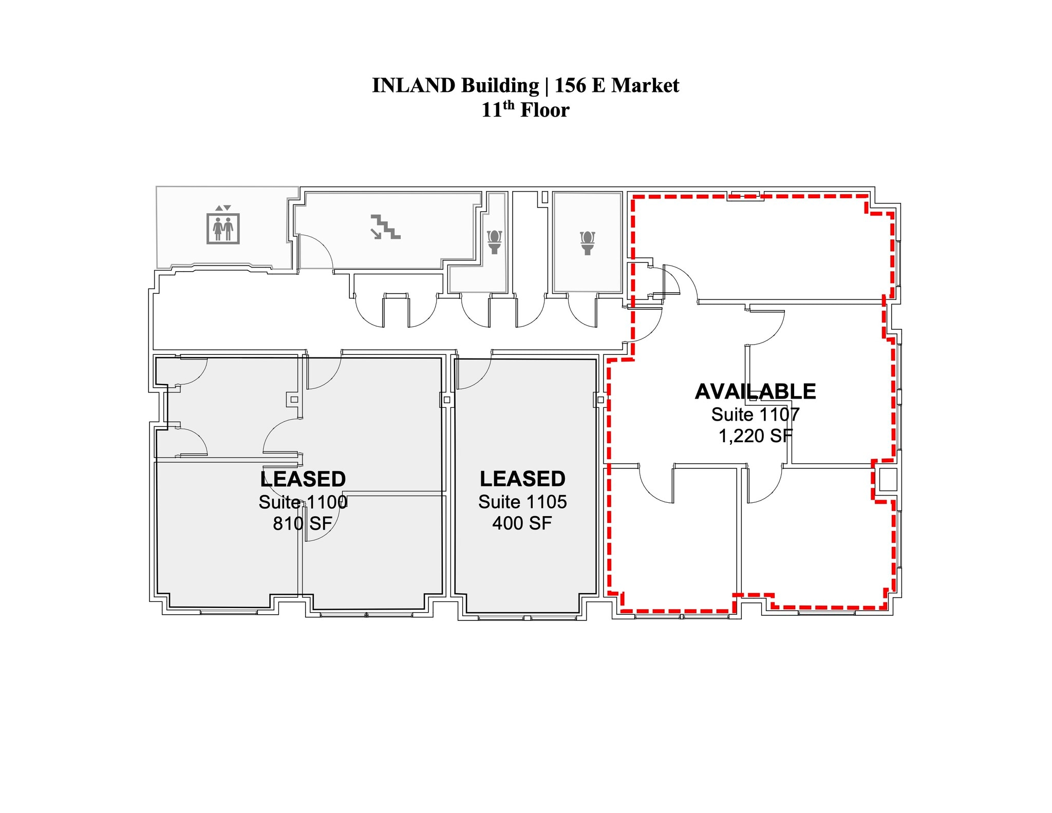 156-160 E Market St, Indianapolis, IN for lease Floor Plan- Image 1 of 3