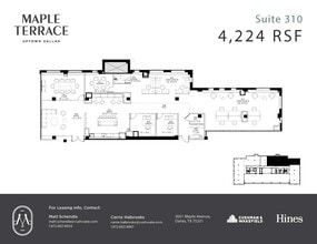 3001 Maple Ave, Dallas, TX à louer Plan d’étage- Image 1 de 1