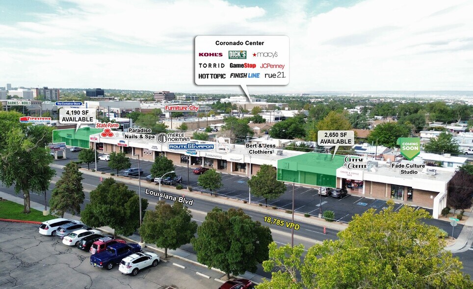 2633-2677 Louisiana Blvd, Albuquerque, NM à louer - Photo principale - Image 1 de 13