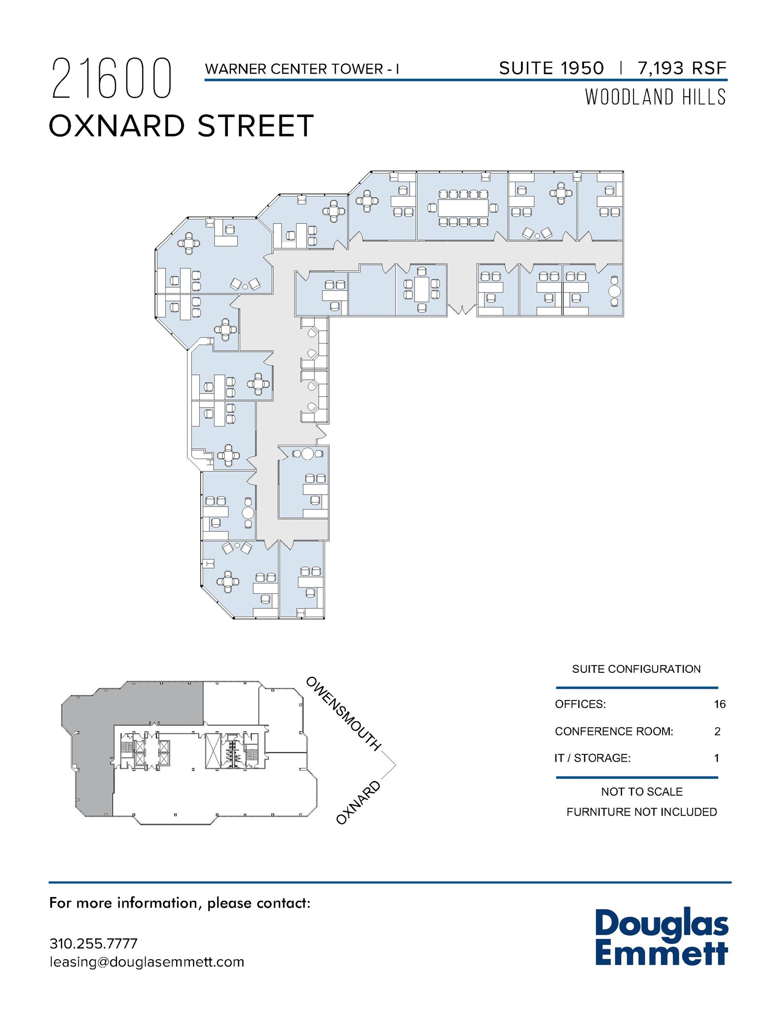 21600 Oxnard St, Woodland Hills, CA à louer Plan d’étage- Image 1 de 1