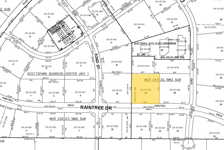 8260 E Raintree Dr, Scottsdale, AZ à louer - Plan cadastral - Image 3 de 5