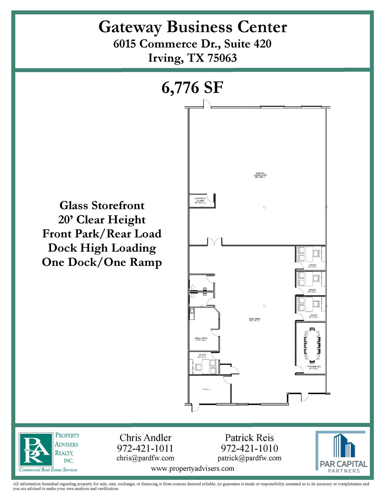 6015 Commerce Dr, Irving, TX à louer Plan d’étage- Image 1 de 1