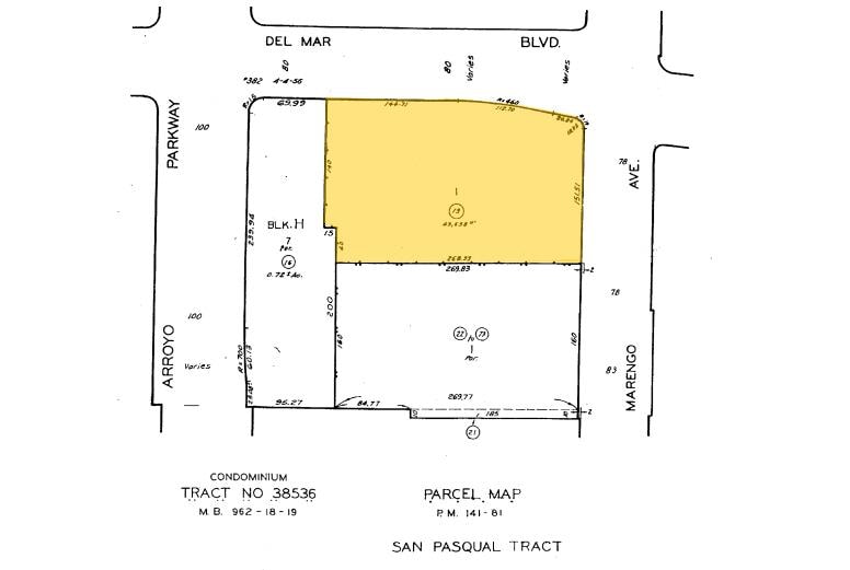 200 E Del Mar Blvd, Pasadena, CA for lease - Plat Map - Image 3 of 3
