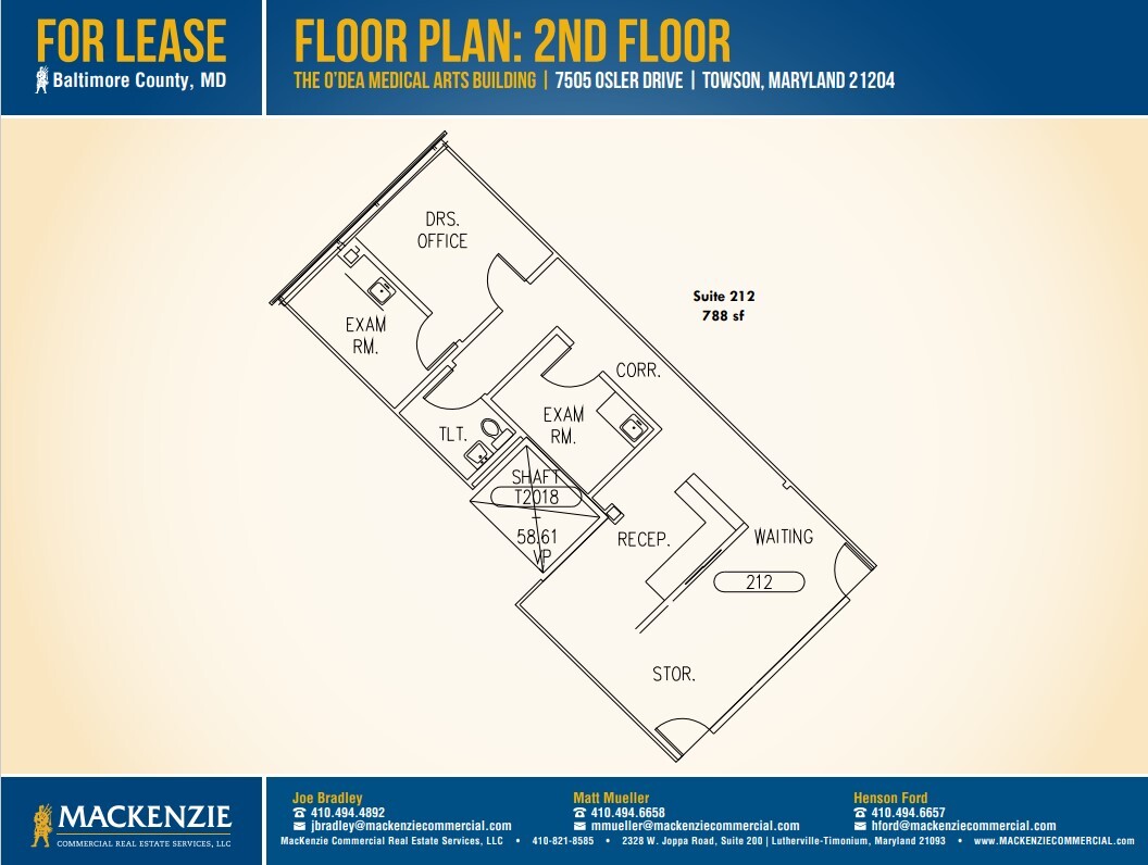 7505 Osler Dr, Towson, MD for lease Floor Plan- Image 1 of 1