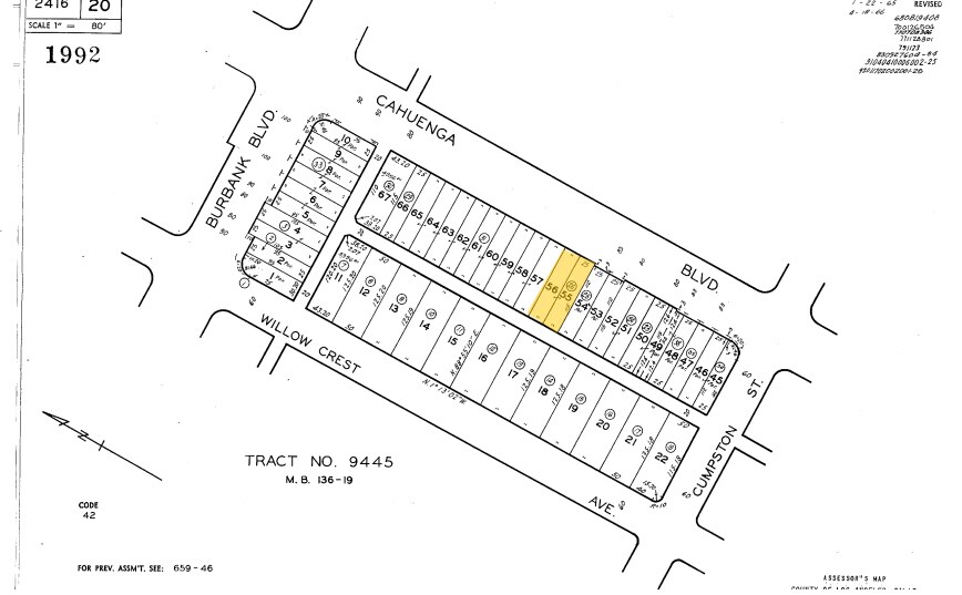 5527-5529 Cahuenga Blvd, North Hollywood, CA à louer - Plan cadastral - Image 2 de 3