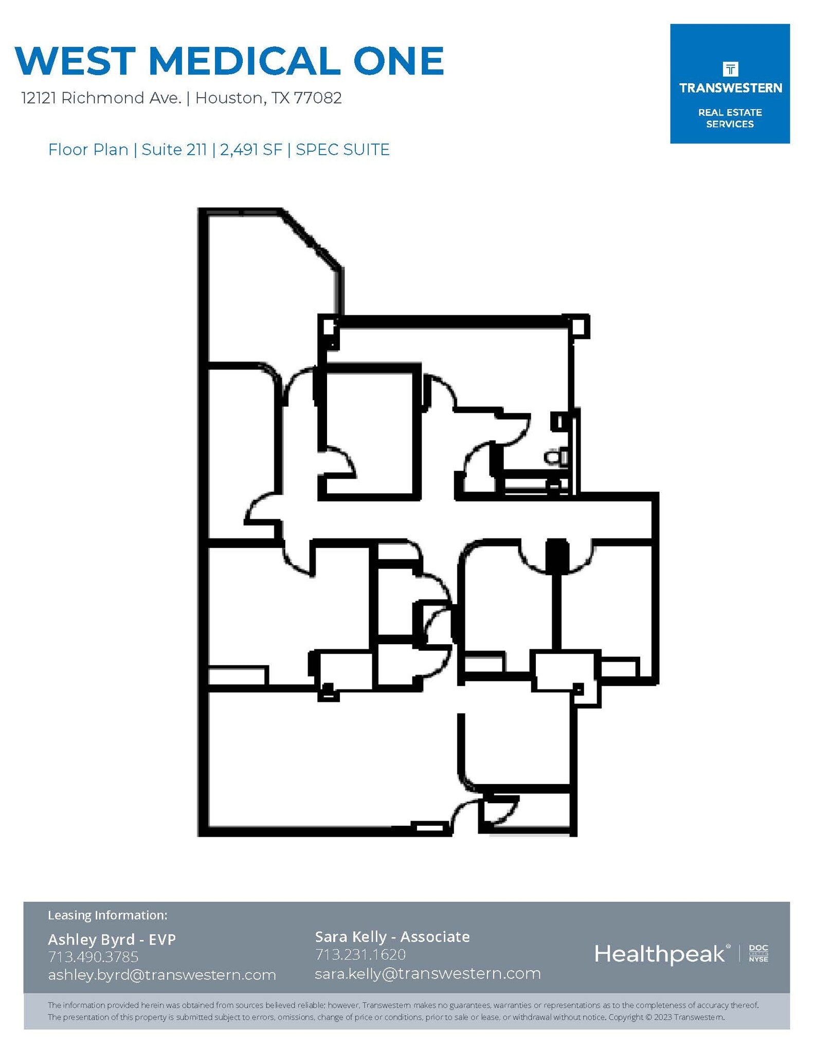 12121 Richmond Ave, Houston, TX à louer Plan d’étage- Image 1 de 2