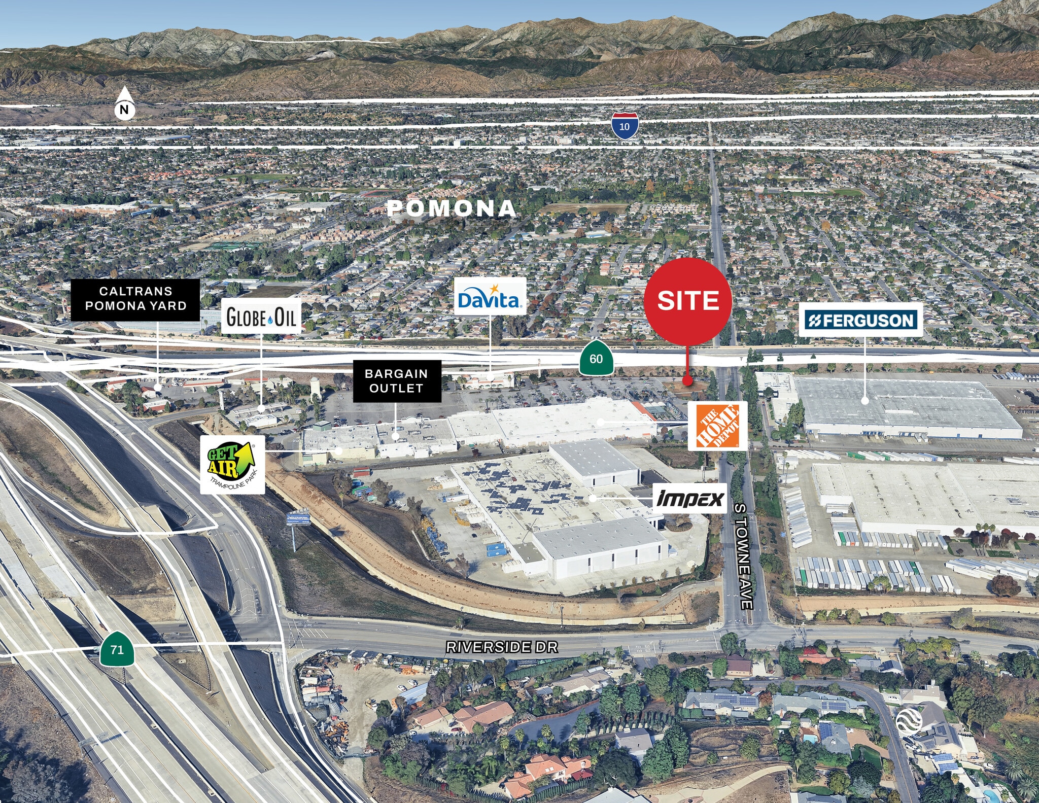 2705 S Towne Ave, Pomona, CA for sale Aerial- Image 1 of 10