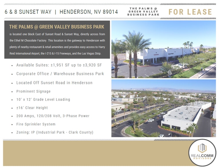 8 Sunset Way, Henderson, NV for lease - Building Photo - Image 2 of 6