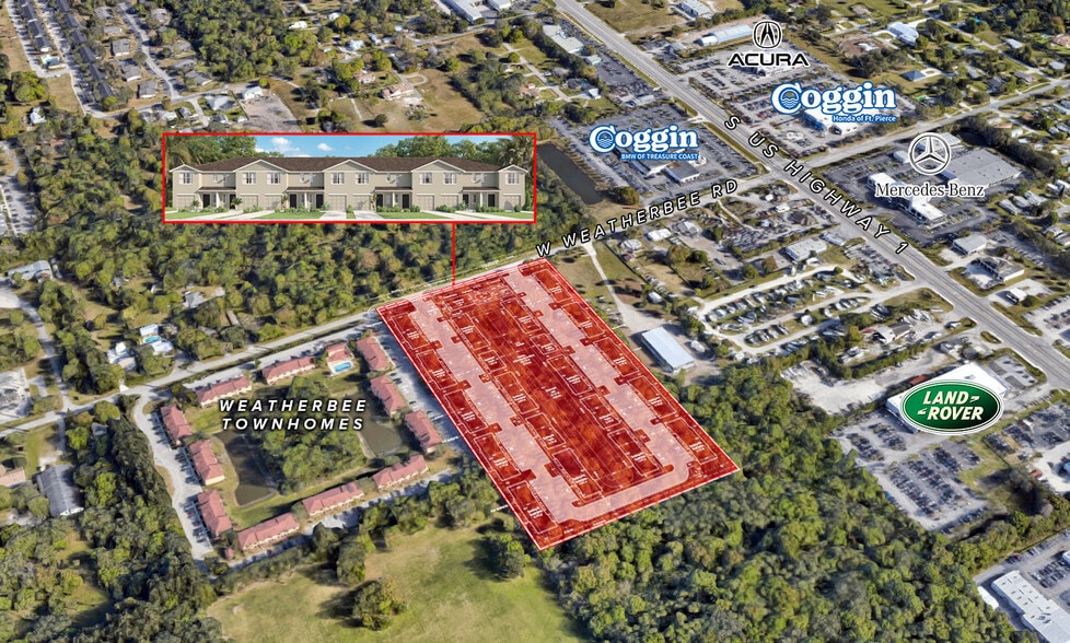 Weatherbee Road, Fort Pierce, FL for sale - Aerial - Image 1 of 2