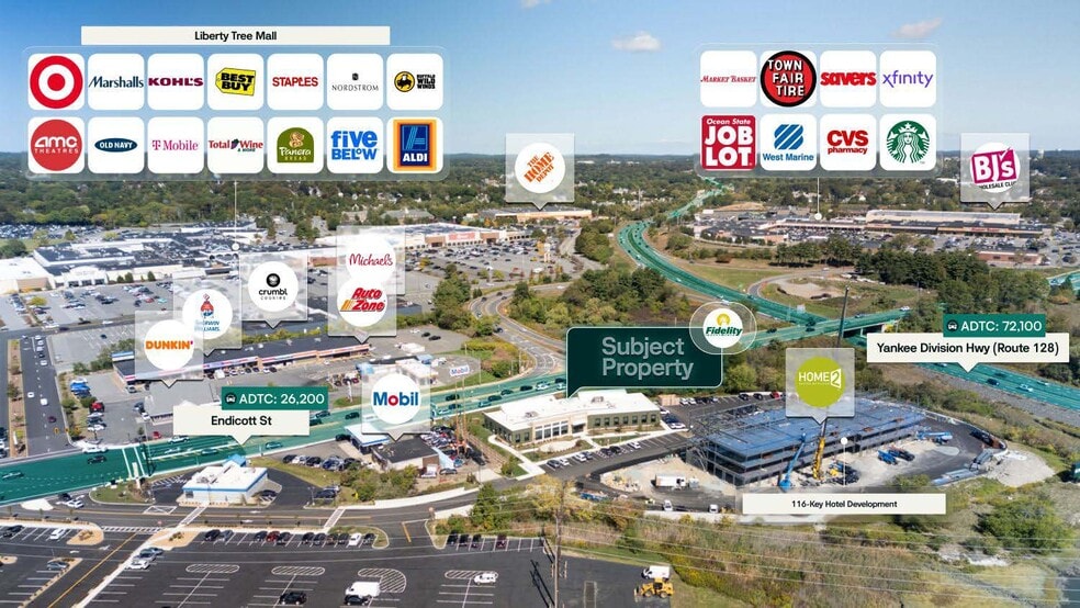 152 Endicott St, Danvers, MA for sale - Aerial - Image 2 of 2