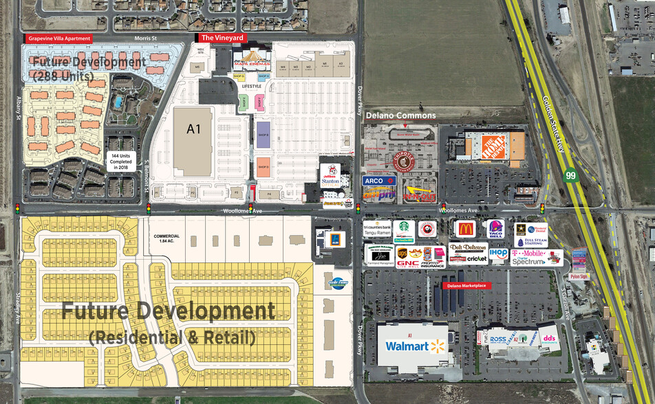 401 Woollomes Ave, Delano, CA for lease - Site Plan - Image 3 of 4