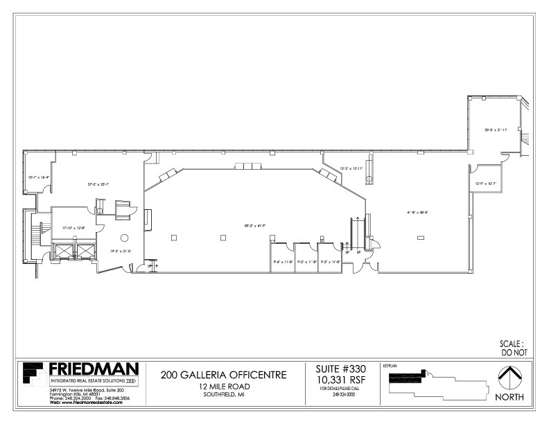 300 Galleria Officentre, Southfield, MI for lease Floor Plan- Image 1 of 2