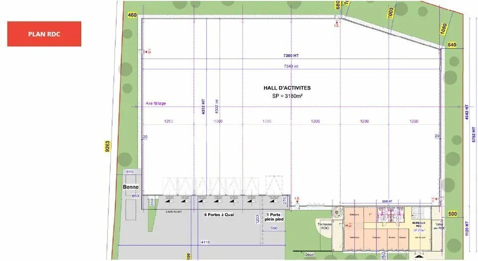 Office in Mions for lease Floor Plan- Image 1 of 4