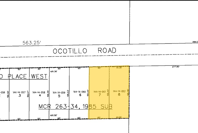6601-6609 W Ocotillo Rd, Glendale, AZ à vendre - Plan cadastral - Image 2 de 3