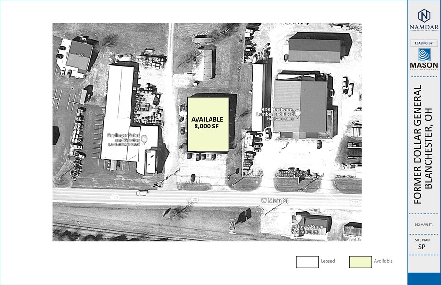 662 W Main St, Blanchester, OH à louer - Plan de site - Image 2 de 2