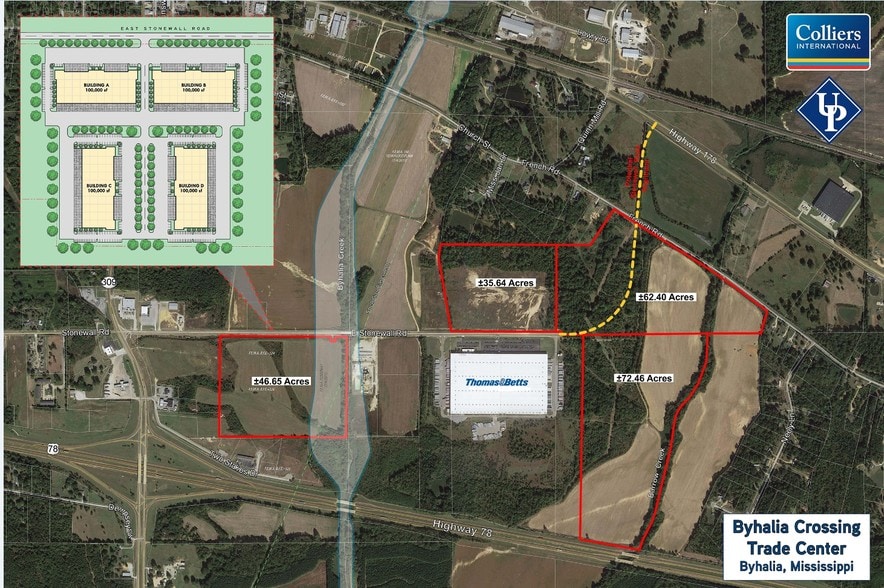 Stonewall & Hwy 78, Byhalia, MS for lease - Aerial - Image 2 of 2