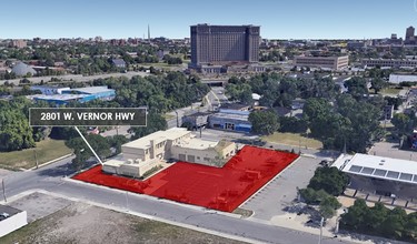 2801 W Vernor Hwy, Detroit, MI - aerial  map view