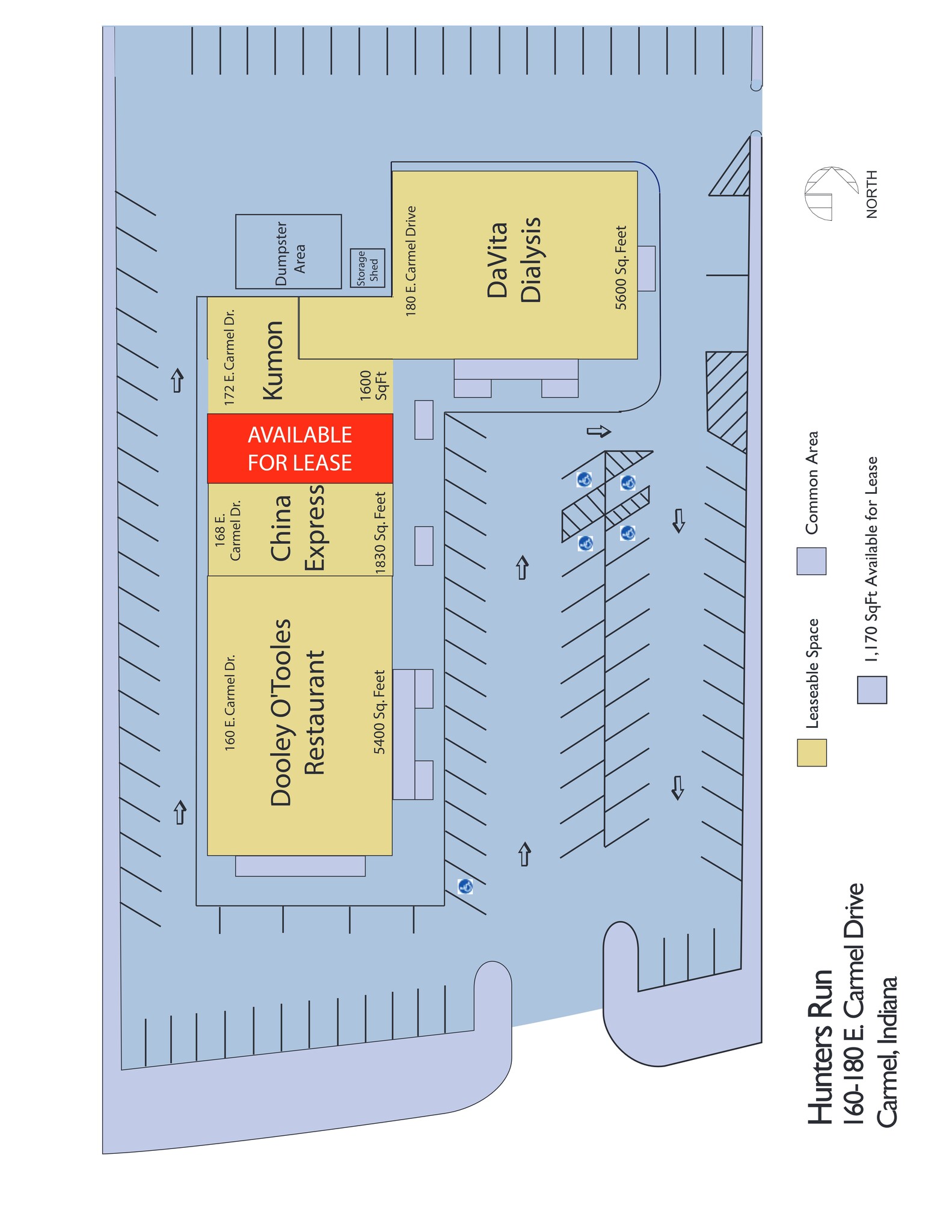 160-180 E Carmel Dr, Carmel, IN à louer Plan de site- Image 1 de 4