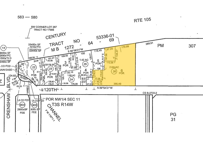 2831 W 120th St, Hawthorne, CA à louer - Plan cadastral - Image 2 de 5