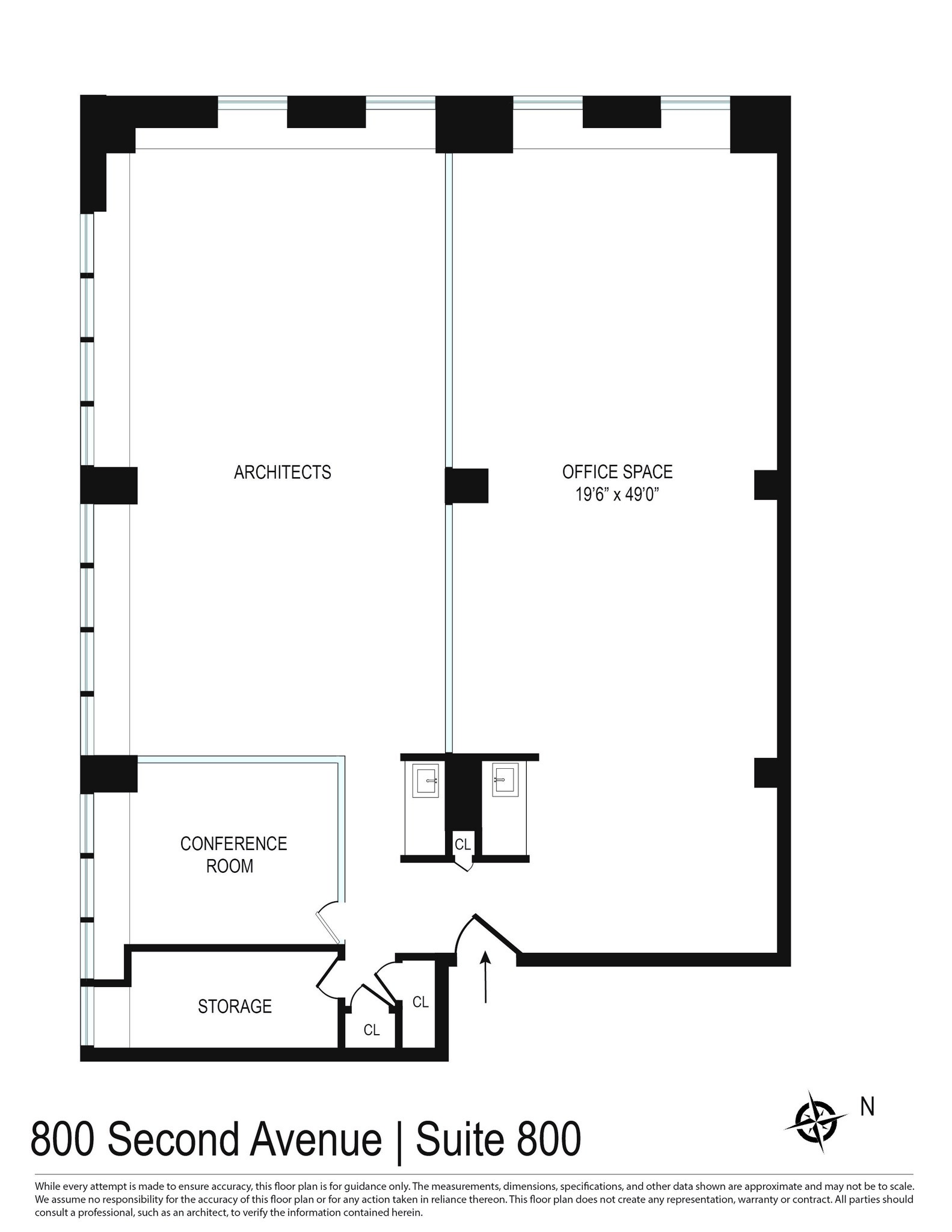 800 Second Ave, New York, NY à louer Plan d’étage- Image 1 de 7