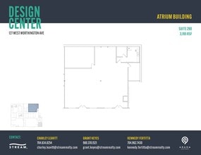127 W Worthington Ave, Charlotte, NC à louer Plan d’étage- Image 1 de 1