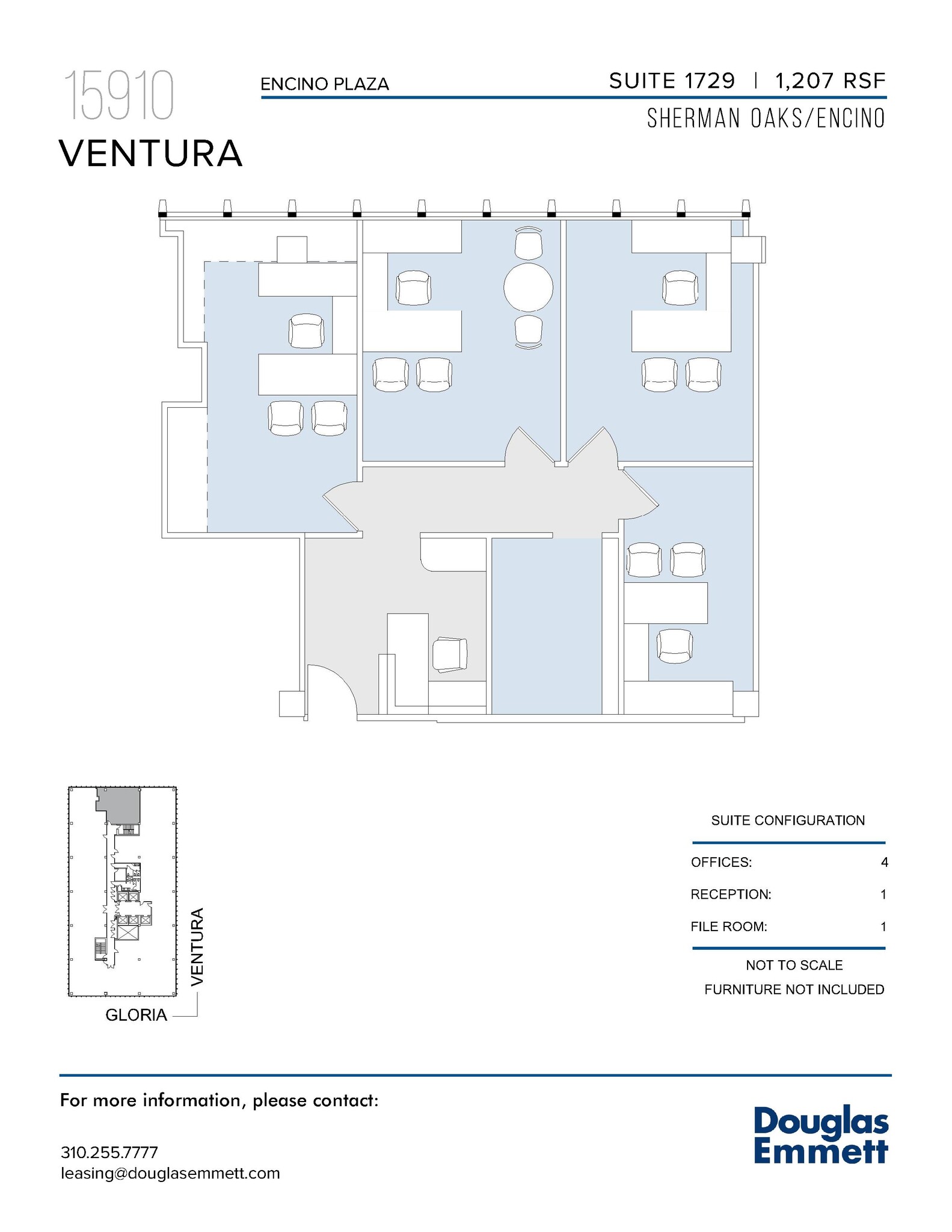 15910 Ventura Blvd, Encino, CA à louer Plan d’étage- Image 1 de 1