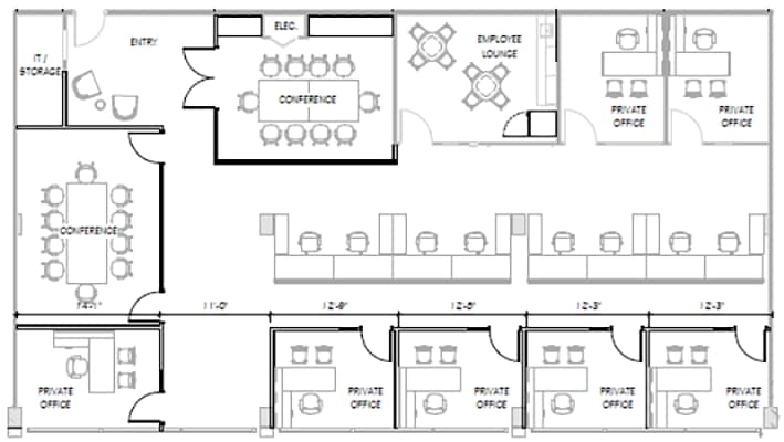 1120 E Kennedy Blvd, Tampa, FL 33602 - Unit 235 - - Floor Plan - Image 1 of 1