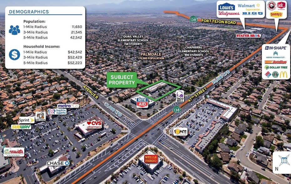 47th St, Palmdale, CA à louer - Aérien - Image 2 de 3