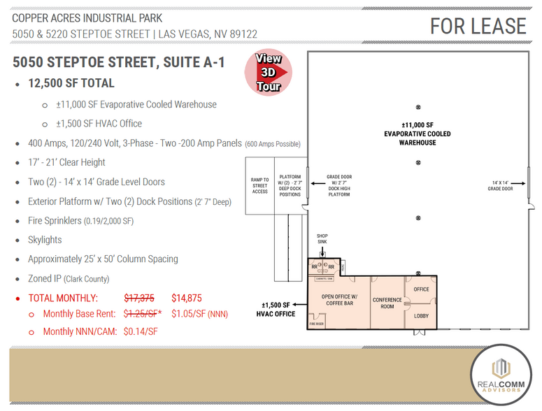 5050 Steptoe St, Las Vegas, NV for lease - Floor Plan - Image 3 of 9