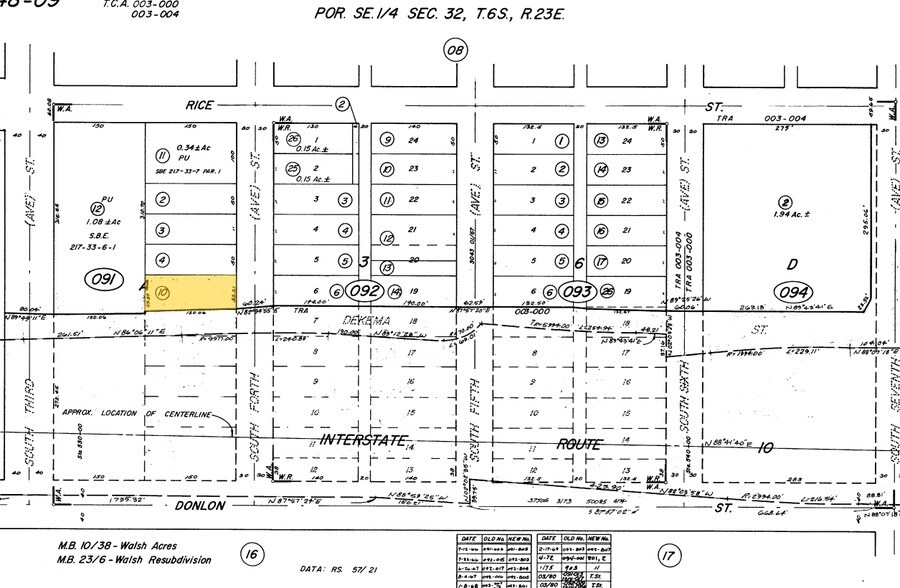 243 S 4th St, Blythe, CA à louer - Plan cadastral - Image 2 de 2