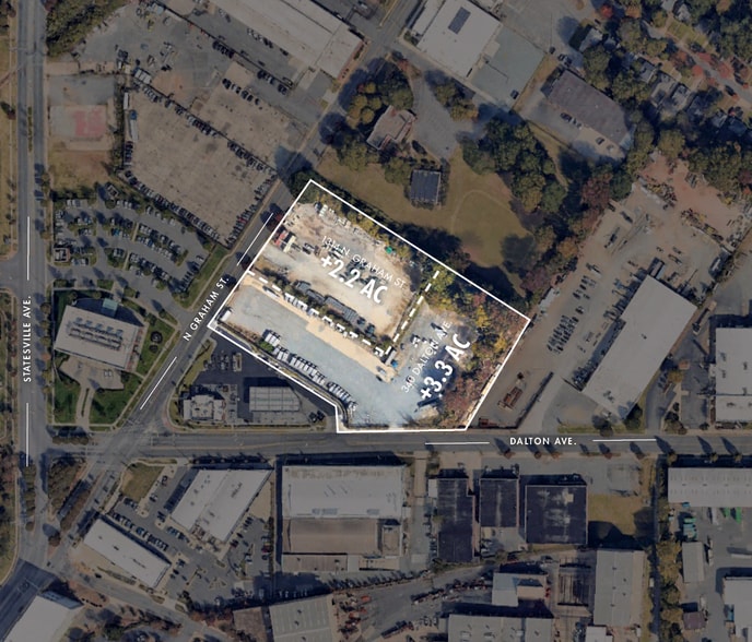 340 Dalton Ave, Charlotte, NC for lease - Aerial - Image 2 of 4