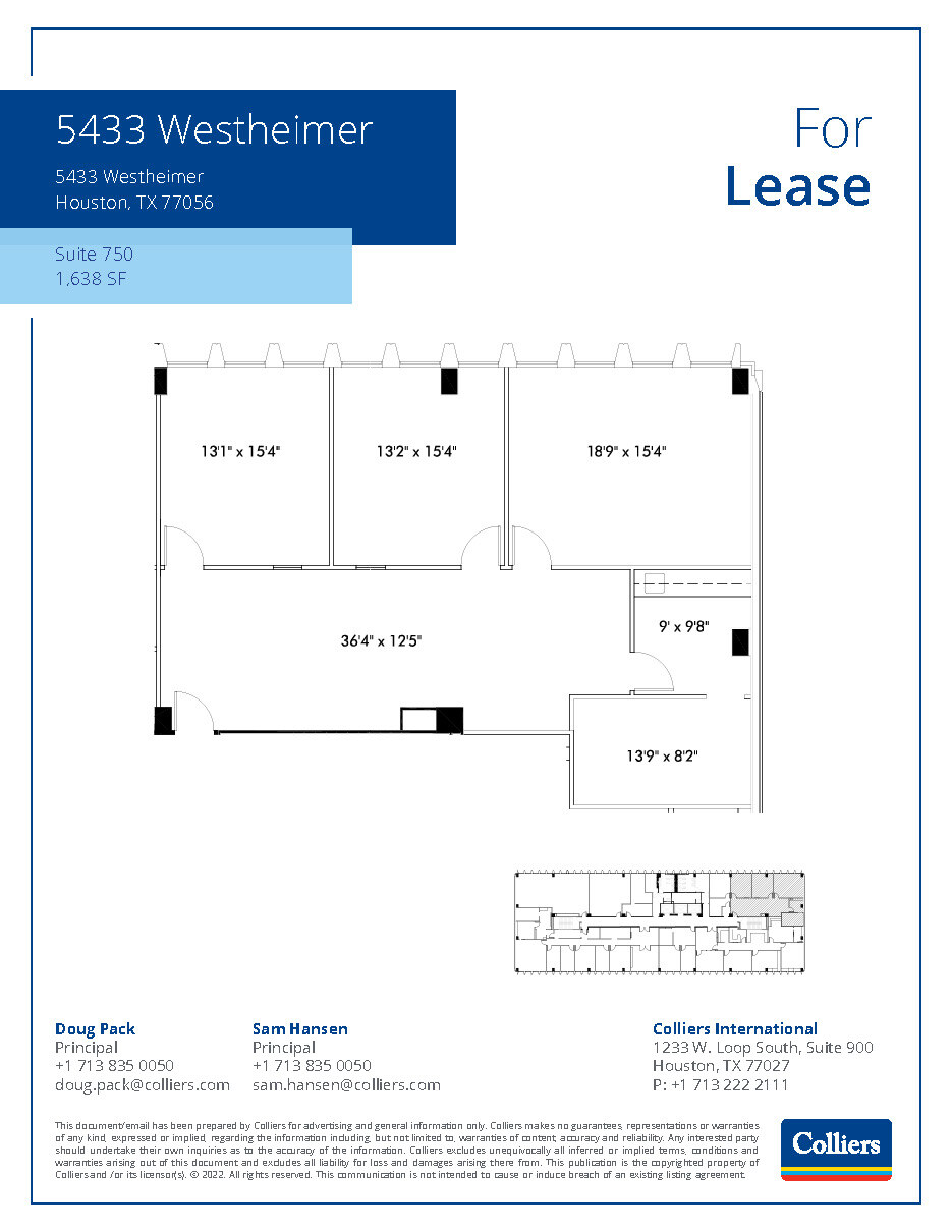 5433 Westheimer Rd, Houston, TX for lease Floor Plan- Image 1 of 1