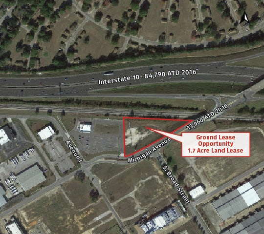 1976 Michigan Ave, Mobile, AL for lease - Aerial - Image 2 of 2