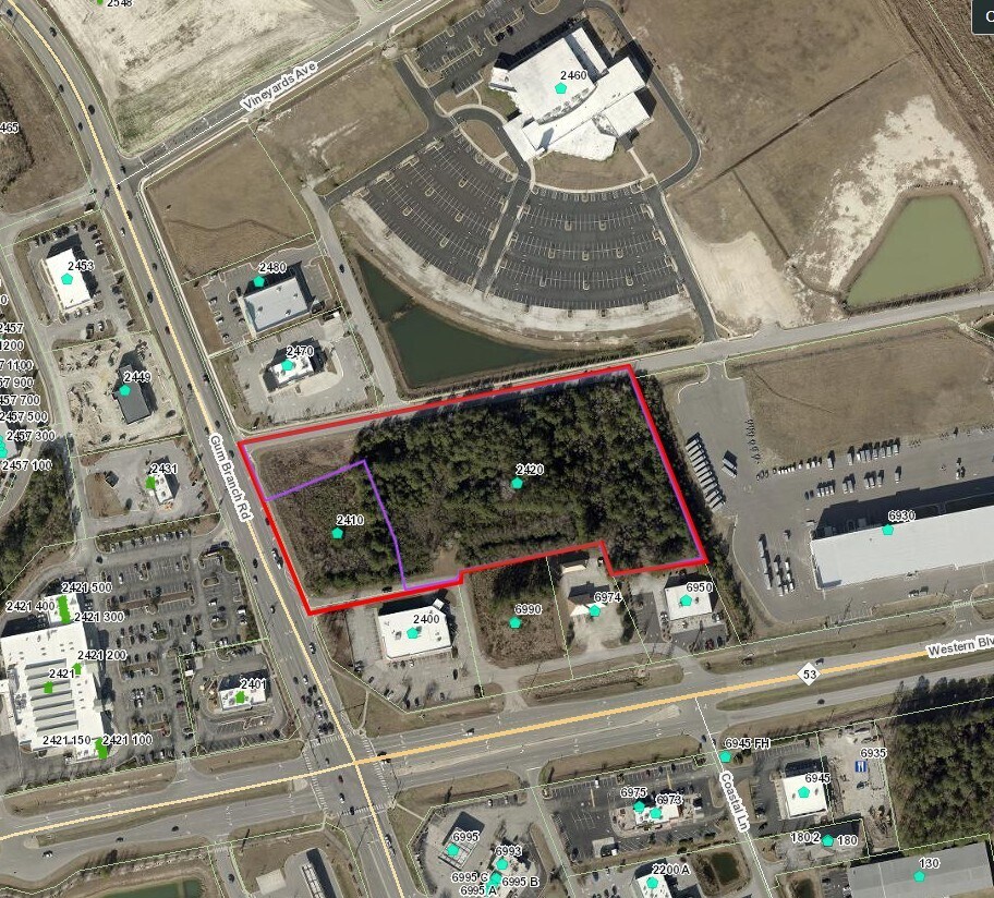2410-2420 Gum Branch Rd, Jacksonville, NC à vendre Photo du bâtiment- Image 1 de 2