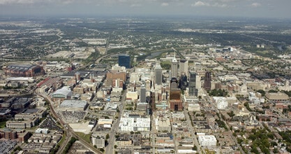 120 Monument Cir, Indianapolis, IN - AERIAL  map view - Image1