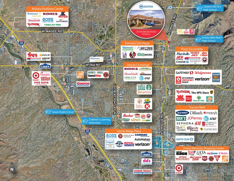 210 W MaGee Rd, Tucson, AZ à vendre - Aérien - Image 3 de 5
