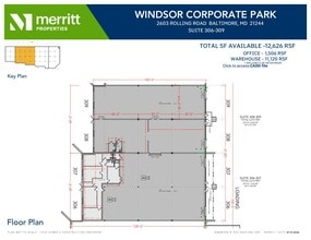 2601 N Rolling Rd, Windsor Mill, MD à louer Plan d’étage- Image 2 de 2