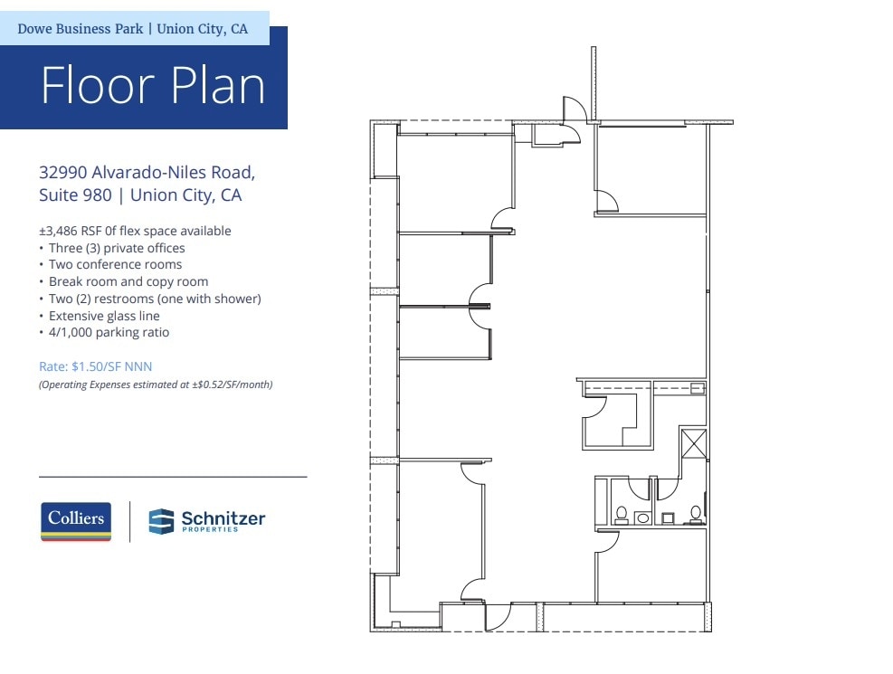32980 Alvarado Niles Rd, Union City, CA à louer Plan d’étage- Image 1 de 1