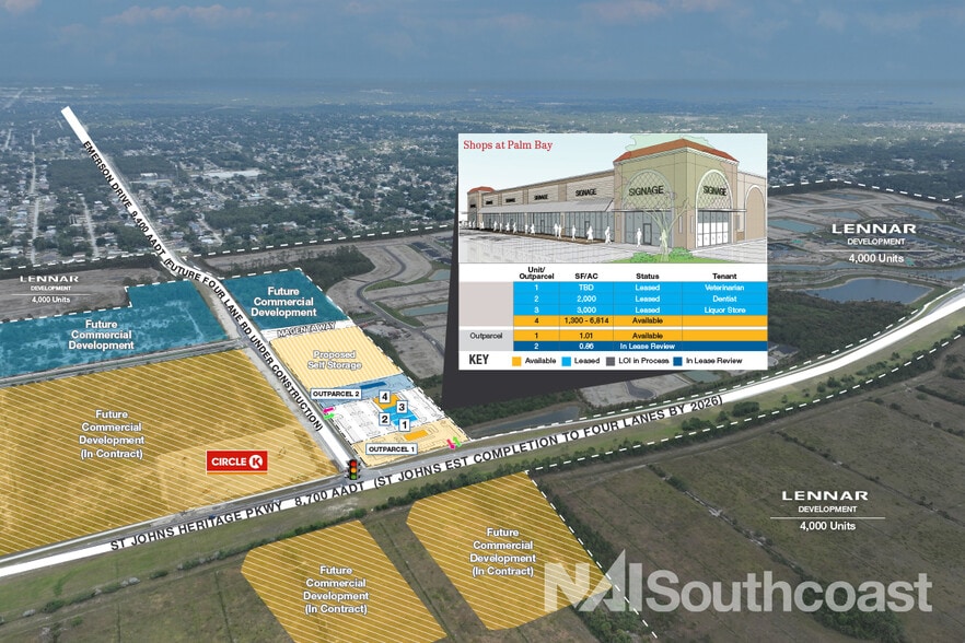 St Johns Heritage & Emerson Drive, Palm Bay, FL for lease - Building Photo - Image 1 of 6