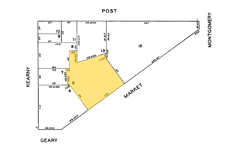 660 Market St, San Francisco, CA à louer - Plan cadastral - Image 2 de 15