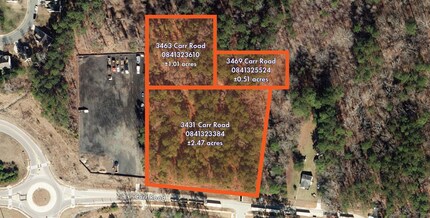 3431 Carr Rd, Durham, NC - Aerial  map view