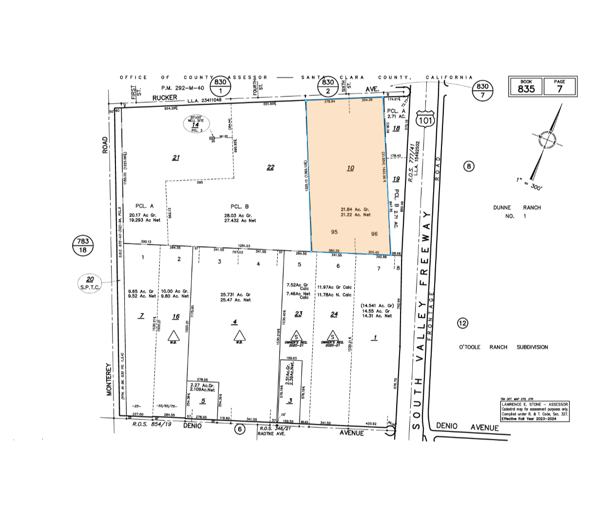 370 Rucker Ave, Gilroy, CA à vendre Plan cadastral- Image 1 de 2